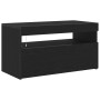 Mueble para TV con luces LED en negro y roble, 75x35x40 cm, de madera von , TV-Möbel - Ref: Foro24-862557, Preis: 51,90 €, Ra...
