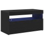 Mueble para TV con luces LED en negro y roble, 75x35x40 cm, de madera von , TV-Möbel - Ref: Foro24-862557, Preis: 51,90 €, Ra...
