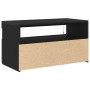 Mueble para TV con luces LED en negro y roble, 75x35x40 cm, de madera von , TV-Möbel - Ref: Foro24-862557, Preis: 51,90 €, Ra...