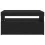 Mueble para TV con luces LED en negro y roble, 75x35x40 cm, de madera von , TV-Möbel - Ref: Foro24-862557, Preis: 51,90 €, Ra...