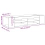 Mueble para TV con luces LED en color negro y roble, de 135x39x30 cm, hecho de madera von , TV-Möbel - Ref: Foro24-862561, Pr...