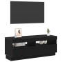 Mueble de TV  con luces LED Negro y Roble 100x35x40 cm de Madera | Foro24.es | Tu tienda online para hogar, jardín y más Foro24.es