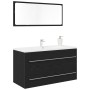 Mueble de lavabo con espejo de roble negro 90x45x1,5 cm de madera elaborada | Foro24.es | Tu tienda online para hogar, jardín y más Foro24.es
