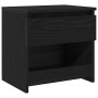 Mesa de Noche Negra de Roble 40x30x39 cm de Madera de , Mesitas de noche - Ref: Foro24-862574, Precio: 39,58 €, Descuento: %
