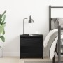 Mesa de Noche Negra de Roble 40x30x39 cm de Madera de , Mesitas de noche - Ref: Foro24-862574, Precio: 39,58 €, Descuento: %