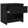 Mesa de Noche Negra de Roble 40x30x39 cm de Madera de , Mesitas de noche - Ref: Foro24-862574, Precio: 39,58 €, Descuento: %