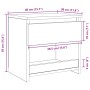 Mesa de Noche Negra de Roble 40x30x39 cm de Madera de , Mesitas de noche - Ref: Foro24-862574, Precio: 39,58 €, Descuento: %
