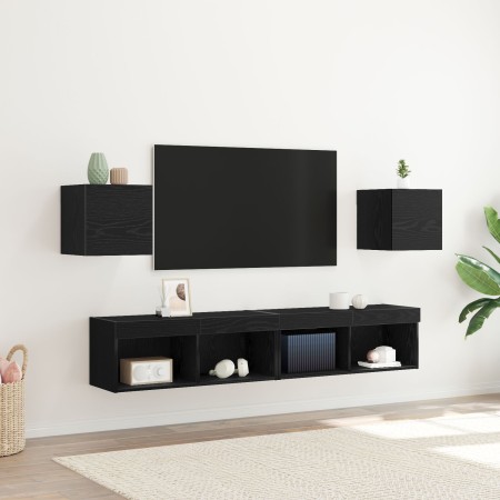 Gabinetes de TV Montados en la Pared 2 pcs Negro Roble 30,5x30x30 cm von , TV-Möbel - Ref: Foro24-862577, Preis: 50,20 €, Rab...