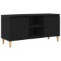 Mueble de TV con patas de madera color negro roble 102x35x50 cm von , TV-Möbel - Ref: Foro24-862584, Preis: 78,86 €, Rabatt: %
