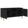 Mueble de TV con patas de madera color negro roble 102x35x50 cm von , TV-Möbel - Ref: Foro24-862584, Preis: 78,86 €, Rabatt: %