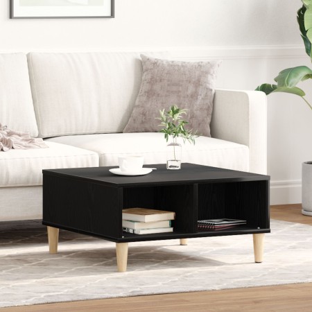 Mesa de Café en Negro y Roble, 60x60x30 cm, de Madera de Ingeniería by , Coffee table - Ref: Foro24-862586, Price: 57,43 €, D...