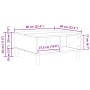 Mesa de Café en Negro y Roble, 60x60x30 cm, de Madera de Ingeniería by , Coffee table - Ref: Foro24-862586, Price: 57,43 €, D...