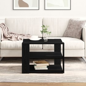 Mesa de Café Negro Roble 59,5x59,5x40 cm Madera