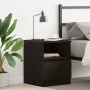 Mesa de Noche Negra Roble 40x40x50 cm Madera de , Mesitas de noche - Ref: Foro24-862609, Precio: 56,91 €, Descuento: %