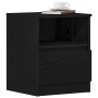 Mesa de Noche Negra Roble 40x40x50 cm Madera de , Mesitas de noche - Ref: Foro24-862609, Precio: 56,91 €, Descuento: %
