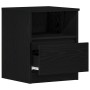 Mesa de Noche Negra Roble 40x40x50 cm Madera de , Mesitas de noche - Ref: Foro24-862609, Precio: 56,91 €, Descuento: %