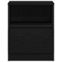 Mesa de Noche Negra Roble 40x40x50 cm Madera de , Mesitas de noche - Ref: Foro24-862609, Precio: 56,91 €, Descuento: %