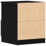 Mesa de Noche Negra Roble 40x40x50 cm Madera de , Mesitas de noche - Ref: Foro24-862609, Precio: 56,91 €, Descuento: %