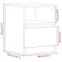 Mesa de Noche Negra Roble 40x40x50 cm Madera de , Mesitas de noche - Ref: Foro24-862609, Precio: 56,91 €, Descuento: %