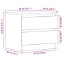 Mesita de noche Negro Roble 50x40x43,5 cm Madera de , Mesitas de noche - Ref: Foro24-862611, Precio: 64,51 €, Descuento: %