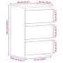 Cabecera de Noche Negro Roble 40x35x62,5 cm Madera Elaborada de , Mesitas de noche - Ref: Foro24-862613, Precio: 74,08 €, Des...