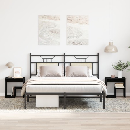 Cajones de Noche 2 pcs Negro Roble 40x30x40 cm Madera de , Mesitas de noche - Ref: Foro24-862616, Precio: 56,99 €