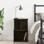 Mesita de Noche Negra de Roble 35x35x55 cm de Madera de , Mesitas de noche - Ref: Foro24-862617, Precio: 44,89 €