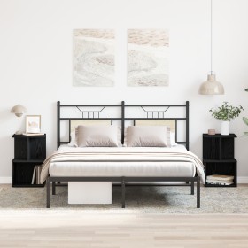 Mesitas de noche 2 pcs Negro Roble 35x35x55 cm Madera Compuesta by , Nightstands - Ref: Foro24-862618, Price: 70,36 €, Discou...