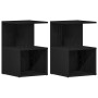 Mesitas de noche 2 pcs Negro Roble 35x35x55 cm Madera Compuesta de , Mesitas de noche - Ref: Foro24-862618, Precio: 73,16 €