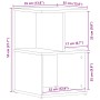 Mesitas de noche 2 pcs Negro Roble 35x35x55 cm Madera Compuesta de , Mesitas de noche - Ref: Foro24-862618, Precio: 73,16 €