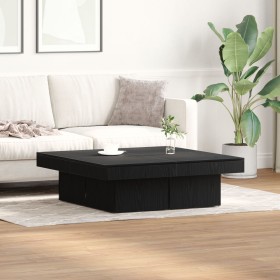 Mesa de café en negro y roble, 90x90x28 cm, hecha de madera de ingeniería von , Couchtisch - Ref: Foro24-862628, Preis: 107,1...