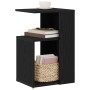 Mesa Auxiliar Negra de Roble 36x30x56 cm en Madera Elaborada de , Mesas auxiliares - Ref: Foro24-862630, Precio: 43,10 €, Des...