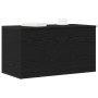 Cajón de almacenamiento Negro Roble 84x42x46 cm Madera by , Storage trunks - Ref: Foro24-862633, Price: 79,70 €, Discount: %