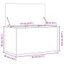 Cajón de almacenamiento Negro Roble 84x42x46 cm Madera by , Storage trunks - Ref: Foro24-862633, Price: 79,70 €, Discount: %
