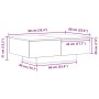 Mesa de café Negra de Roble 90x60x31 cm de Madera by , Coffee table - Ref: Foro24-862634, Price: 124,46 €, Discount: %