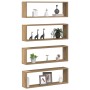 Estante de pared Set de 4 Roble artesanal Madera 80 x 15 x 26 cm von , Regale und Regale - Ref: Foro24-862642, Preis: 56,17 €...
