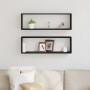 Estanterías de pared - Juego de 2, Roble negro, 80x15x26 cm