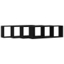 Estantes de pared 4 pcs Negro Roble 80x15x26 cm Madera hecha by , Shelves and shelves - Ref: Foro24-862644, Price: 57,72 €, D...
