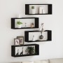 Conjunto de estanterías de 4 - Roble negro - 60x15x23 cm - Hechas de madera engineered by , Shelves and shelves - Ref: Foro24...