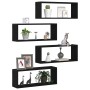 Conjunto de estanterías de 4 - Roble negro - 60x15x23 cm - Hechas de madera engineered de , Estantes y estanterías - Ref: For...