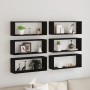 Estanterías 6 piezas Roble Negro 60x15x23 cm Madera de Ingeniería von , Regale und Regale - Ref: Foro24-862647, Preis: 68,16 ...