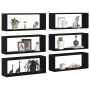 Estanterías 6 piezas Roble Negro 60x15x23 cm Madera de Ingeniería von , Regale und Regale - Ref: Foro24-862647, Preis: 68,16 ...