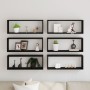 Estanterías 6 piezas Roble Negro 60x15x23 cm Madera de Ingeniería von , Regale und Regale - Ref: Foro24-862647, Preis: 68,16 ...