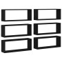 Estanterías 6 piezas Roble Negro 60x15x23 cm Madera de Ingeniería von , Regale und Regale - Ref: Foro24-862647, Preis: 68,16 ...
