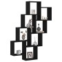 Armario de pared negro roble 90x15x119,5 cm de madera de , Estantes y estanterías - Ref: Foro24-862650, Precio: 56,77 €, Desc...