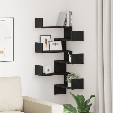 Estantes 2 piezas Negro Roble 40x40x49,5 cm Madera by , Shelves and shelves - Ref: Foro24-862653, Price: 42,27 €, Discount: %