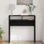 Mesa Consola Roble Negro - 78x30x80 cm - Hecha de Madera Elaborada de , Mesas auxiliares - Ref: Foro24-862659, Precio: 51,97 ...