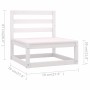 9-piece garden furniture set with white pine wood cushions by vidaXL, Garden sets - Ref: Foro24-3077315, Price: 918,86 €, Dis...