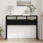 Mesa Consola Negra de Roble 105x30x80 cm de Madera Ingenierizada de , Mesas auxiliares - Ref: Foro24-862660, Precio: 60,77 €,...