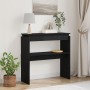 Mesa Consola Negra Roble 80x30x80 cm Madera Ingenierizada de , Mesas auxiliares - Ref: Foro24-862661, Precio: 54,46 €, Descue...